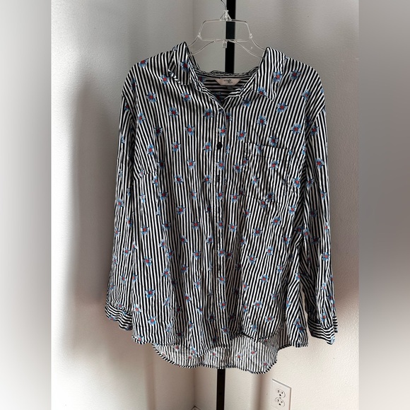 Terra & Sky Tops - Terra and sky 1X button down floral blouse